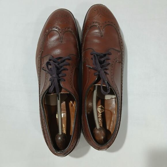 Alden Mens 13 AA/B Brown Leather Longwing Blucher Wingtip Oxford Dress Shoes US main image 6
